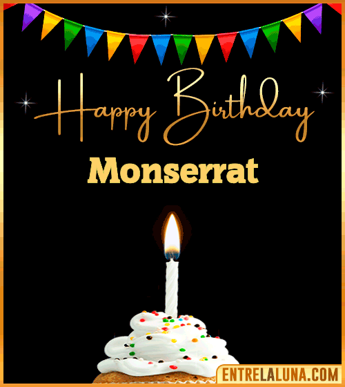 GiF Happy Birthday Monserrat